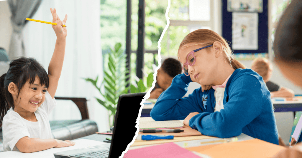 Child learning online with a live tutor vs traditional classroom